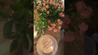 Birthday cake with lovely roses #Shorts @mommylahelenv.3239