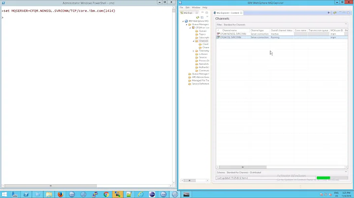 MQ: Channel Status: Inactive vs Running