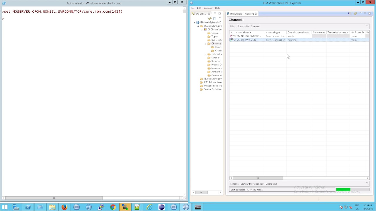 MQ Channel Status Inactive vs Running YouTube