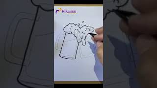 How to Draw a Beer Mug Easy in The Right Way