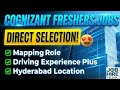 🔥Breaking News: Cognizant Fresher Walk-in |Mapping Role| Hyderabad#yt #itjobs #cognizant #trending