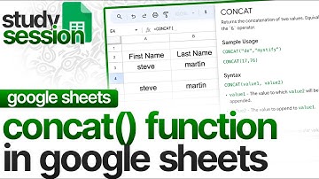 CONCAT Function In Google Sheets | How To Use CONCAT() In Sheets