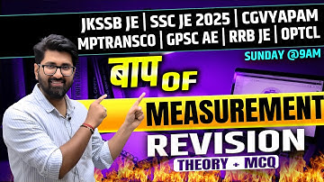 MEASUREMENT ONE SHOT REVISION by Ravindra sir | JKSSB JE | MPTRANSCO JE AE | SSC JE | RRB JE | OPTCL