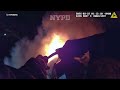 Officers describe rescuing passengers trapped inside burning car