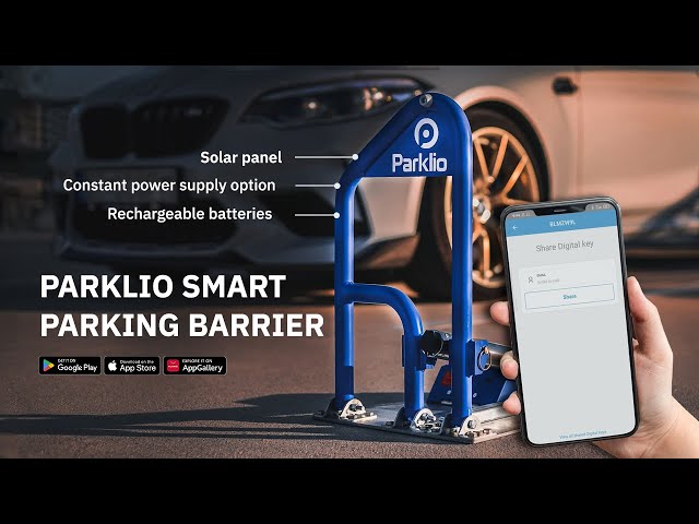 Automatic Parking Barrier | Parklio™ Remote Controlled Parking Blocker class=