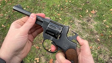 Soviet 1895 Nagant revolver POV firing