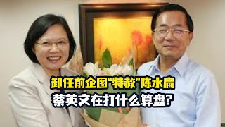 卸任前企图“特赦”陈水扁，蔡英文在打什么算盘？