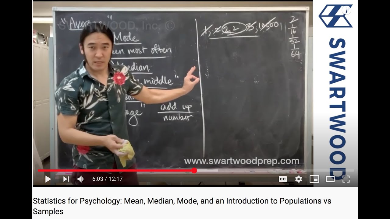 Statistics for Psychology : Mean, Median, Mode, and an Introduction to ...