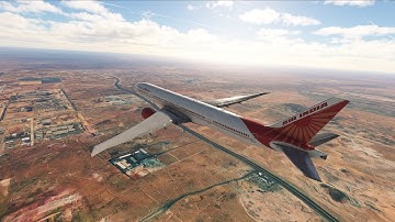 MSFS- AIR INDIA LANDING AT RIYADH(OERK) | PMDG  BOEING 777-300ER