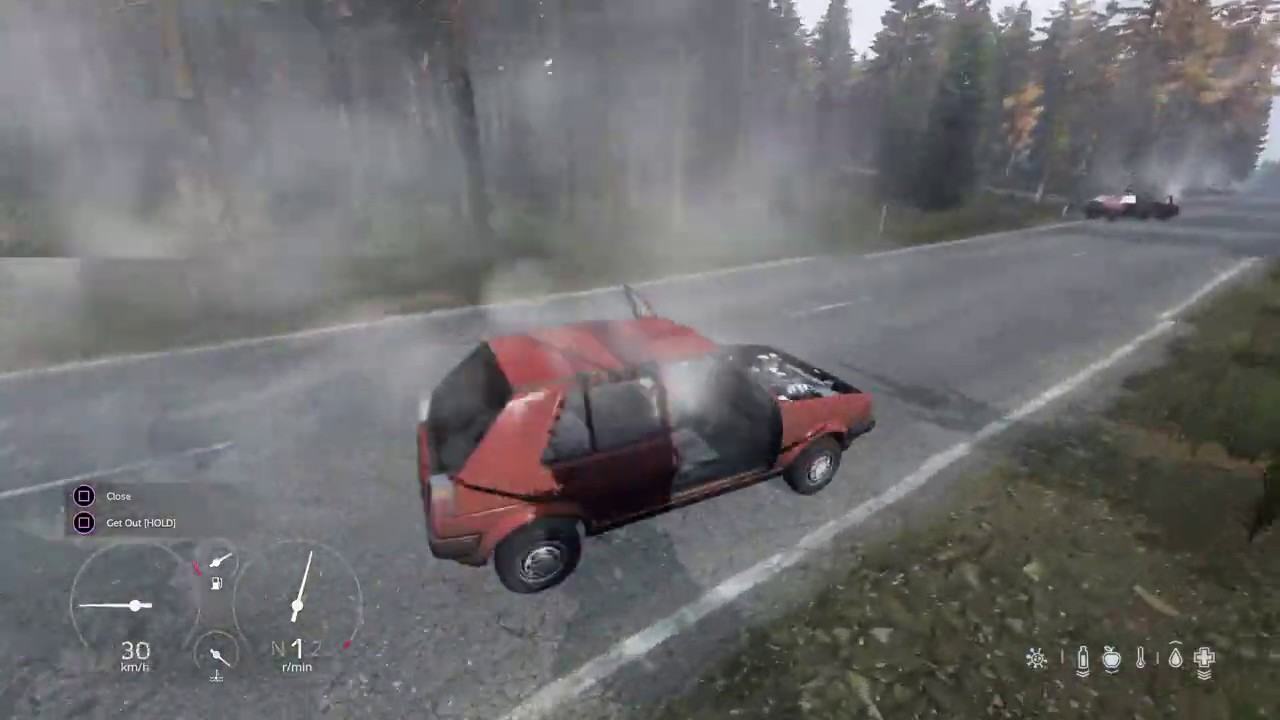 DayZ. Found a working car and used it to ram other players off road, one player gets hit by own