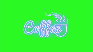 Hot Coffee Shop Title Green Screen Effect