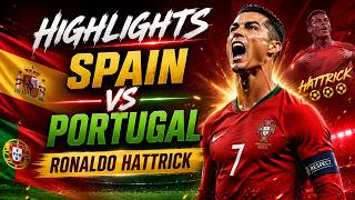 🔴 Highlights | Spain vs Portugal | Ronaldo Hat-Trick Send
