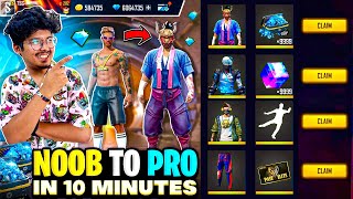 Free Fire NOOB Poor Id To Rich PRO Id😍 In 9000 Diamonds💎 Trick All Permanent -Garena Free Fire
