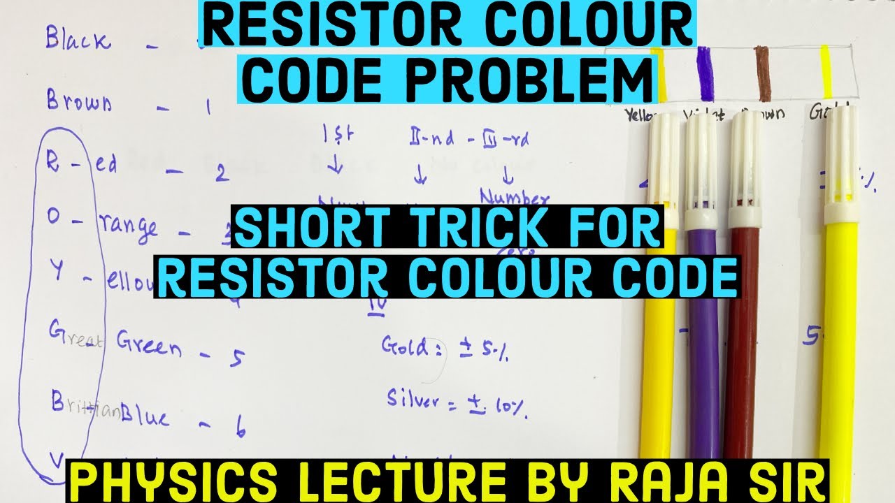 Resistor colour code problem Short trick for Resistor colour code