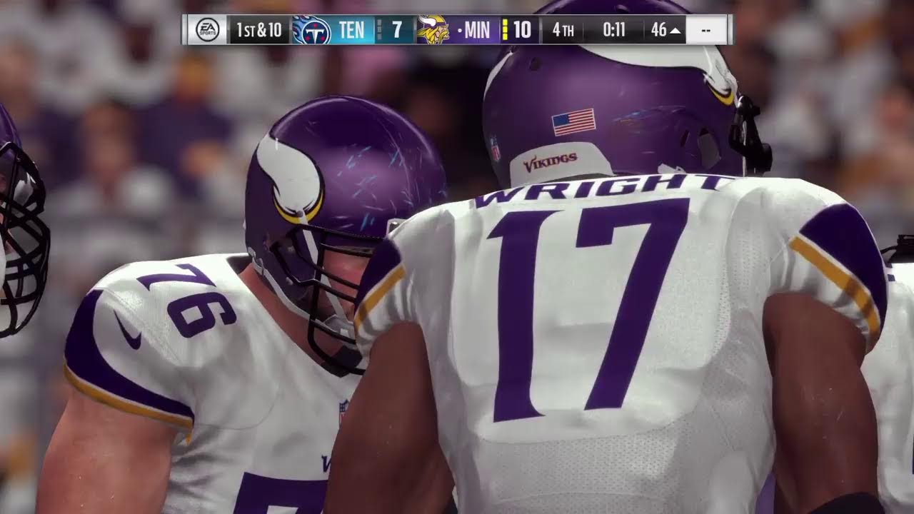 Madden NFL 17 (PS4) titans vs vikings (CPU vs CPU)