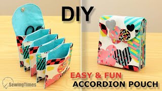 Diy Easy & Fun Accordion Pouch 5 Pockets Pouch Bag Sewing Tutorial Sewingtimes