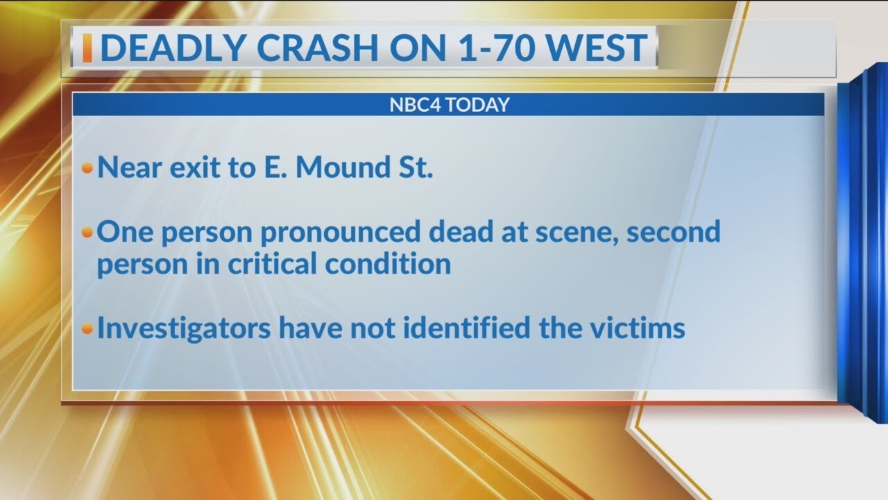 One dead, one in critical condition after one car crash on I-70 West ...