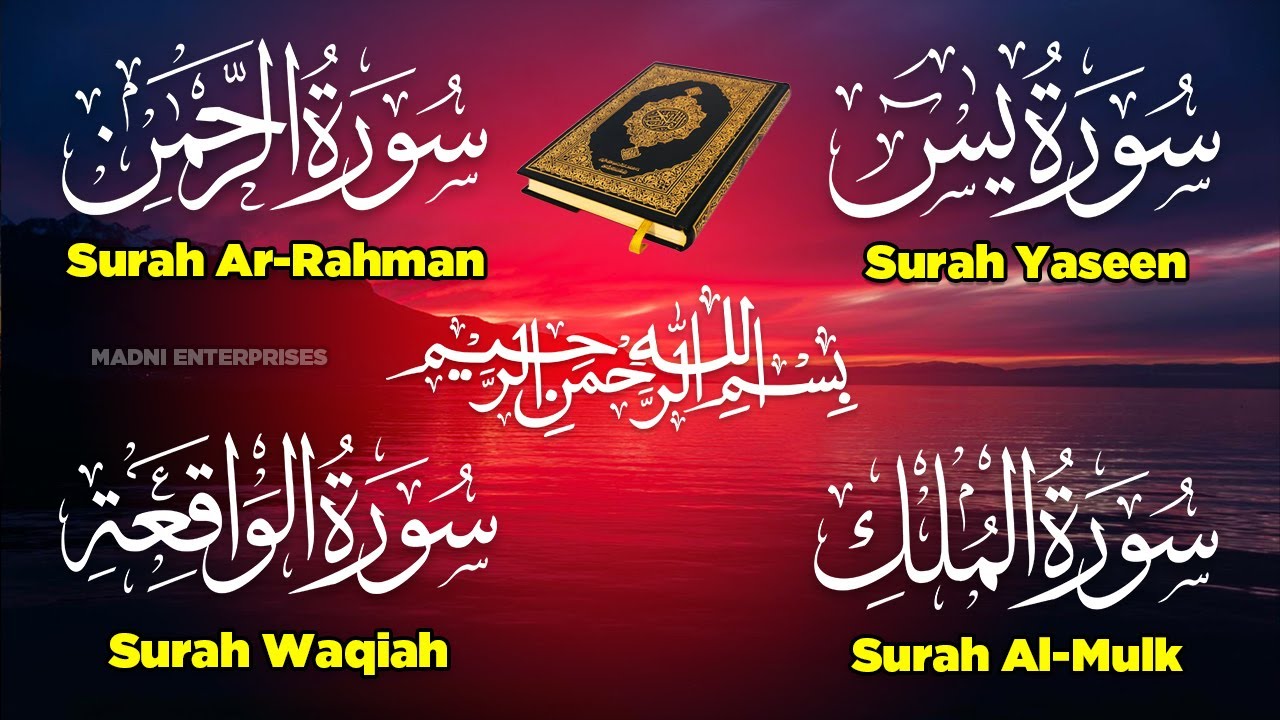 سورة يس 💛 سورة الواقعة 💖 سورة الرحمن 💚 سورة الملك للرزق والشفاء العاجل باذن الله 💕