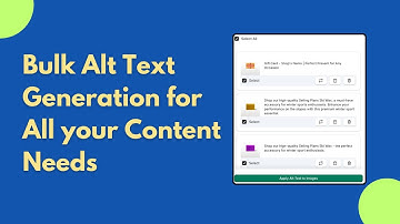 How to Bulk Add/Edit Alt Text to Images in Shopify using AltText AI Bulk Generator SEO@shopify