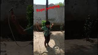 Cute Girl Rope Jumping Activity