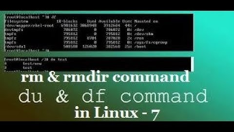 Basic Commands of Linux OS ( Rm, Rmdir, Du, Df ) Video No - 22