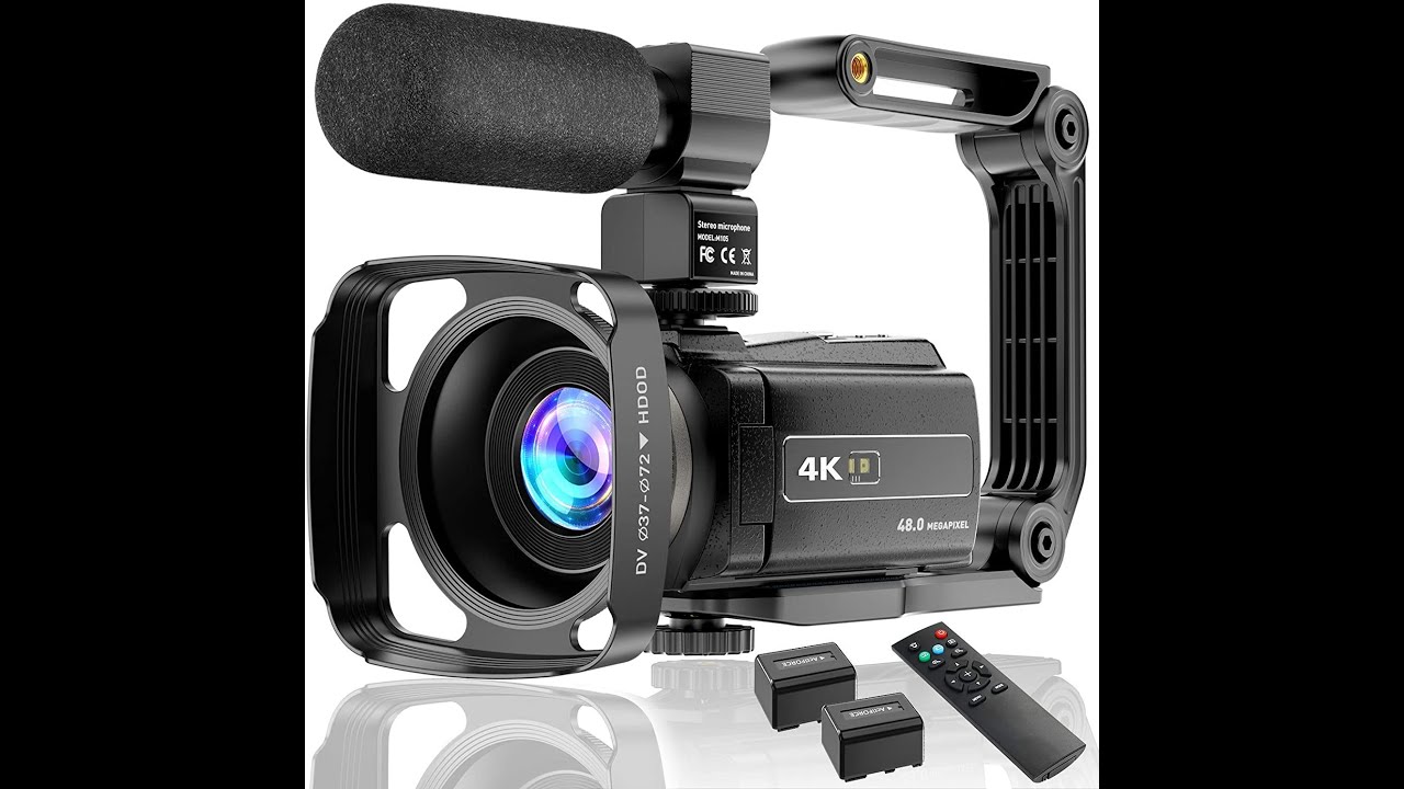 4K Video Camera Ultra HD Camcorder 48.0MP IR Night Vision Digital Camera  WiFi Vl