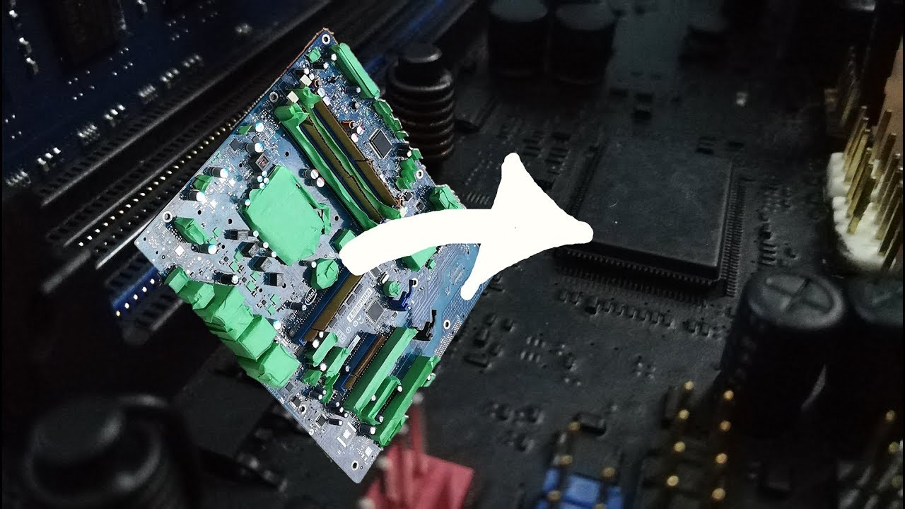 Painting a motherboard