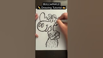 Everyone Can Draw! - BULLWINKLE ✍️ Drawing Tutorial 😀✏️ #bullwinkle #rockyandbullwinkle