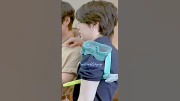 who wear swimming goggles in arm 😂😅only  unique BTS