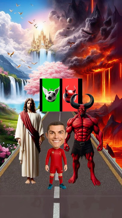 Qui marquera le but?⚽✨ CR7, Jésus ou le Diable?