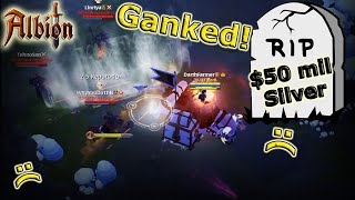 Losing 50 mil to 3 gankers in the tunnel | Albion Online