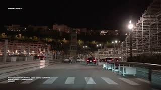 DRIVING MONACO 4K - NIGHT DRIVE ON THE FORMULA ONE GRAND PRIX TRACK - AMBIENT DRIVE TV