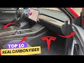 TOP 10 REAL Carbon Fiber Internal Accessories For Tesla Model 3/Y #teslamodely