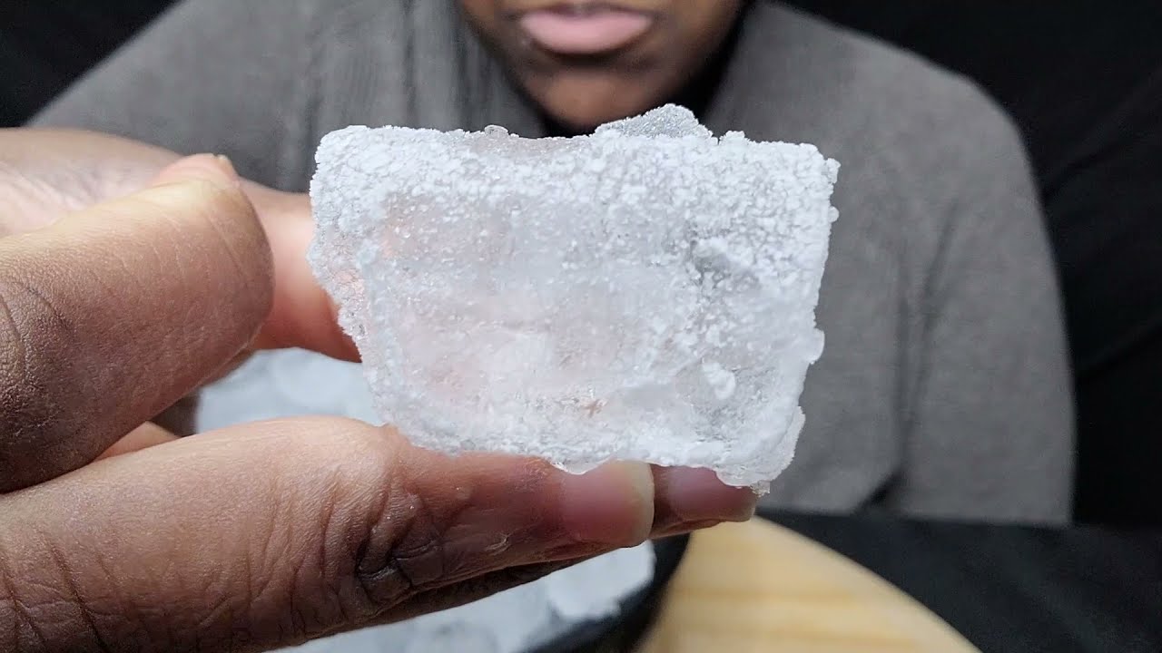 TUBE ICE FRESH OUT THE FREEZER | CRUNCHY | HARD ICE | #iceeating #asmr #asmrice