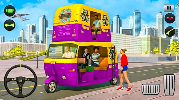 City Tuk Tuk Auto Rickshaw Driving Simulator - Realistic Taxi Driving Game - Android Gameplay