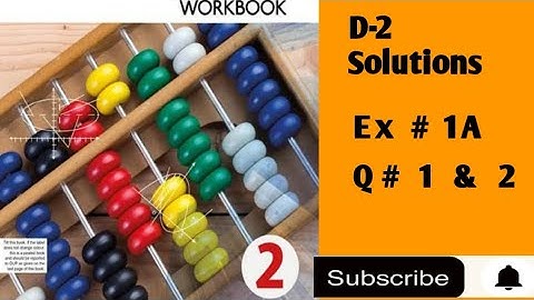 Exercise # 1A Question # 1 & 2 | D-2 | study with proftariq