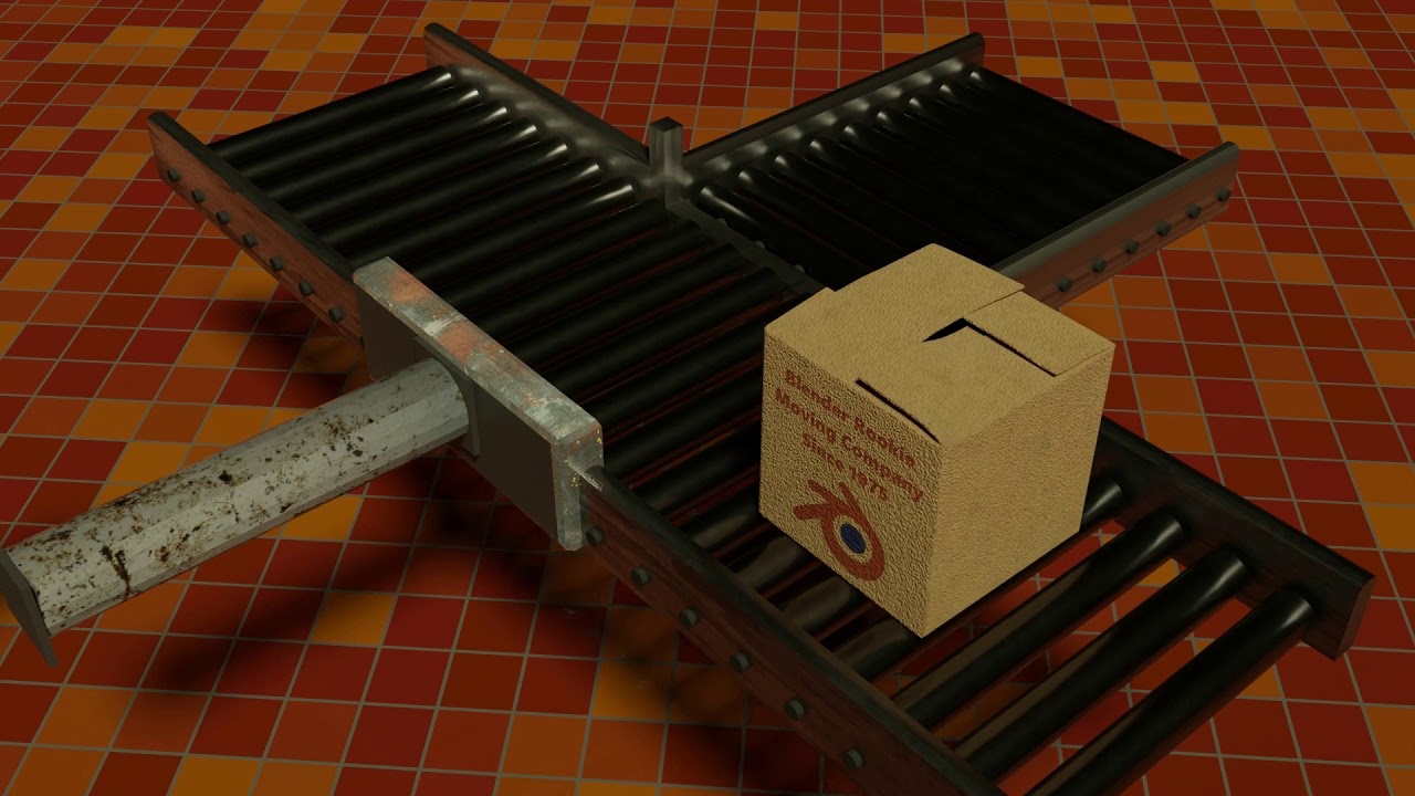 Rigid Body Physics Conveyor Tests Blender YouTube