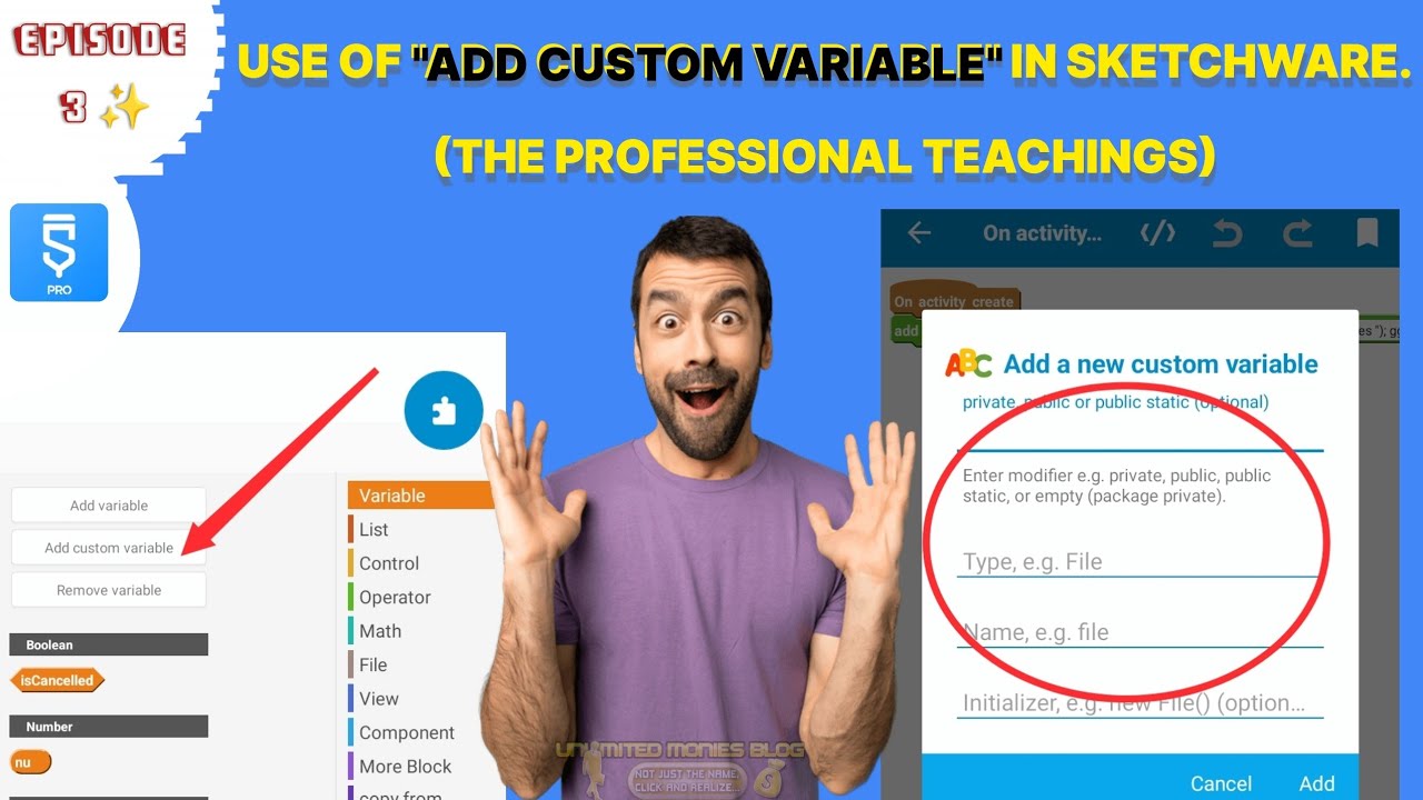 Custom Variables in Sketchware: A Complete Guide
