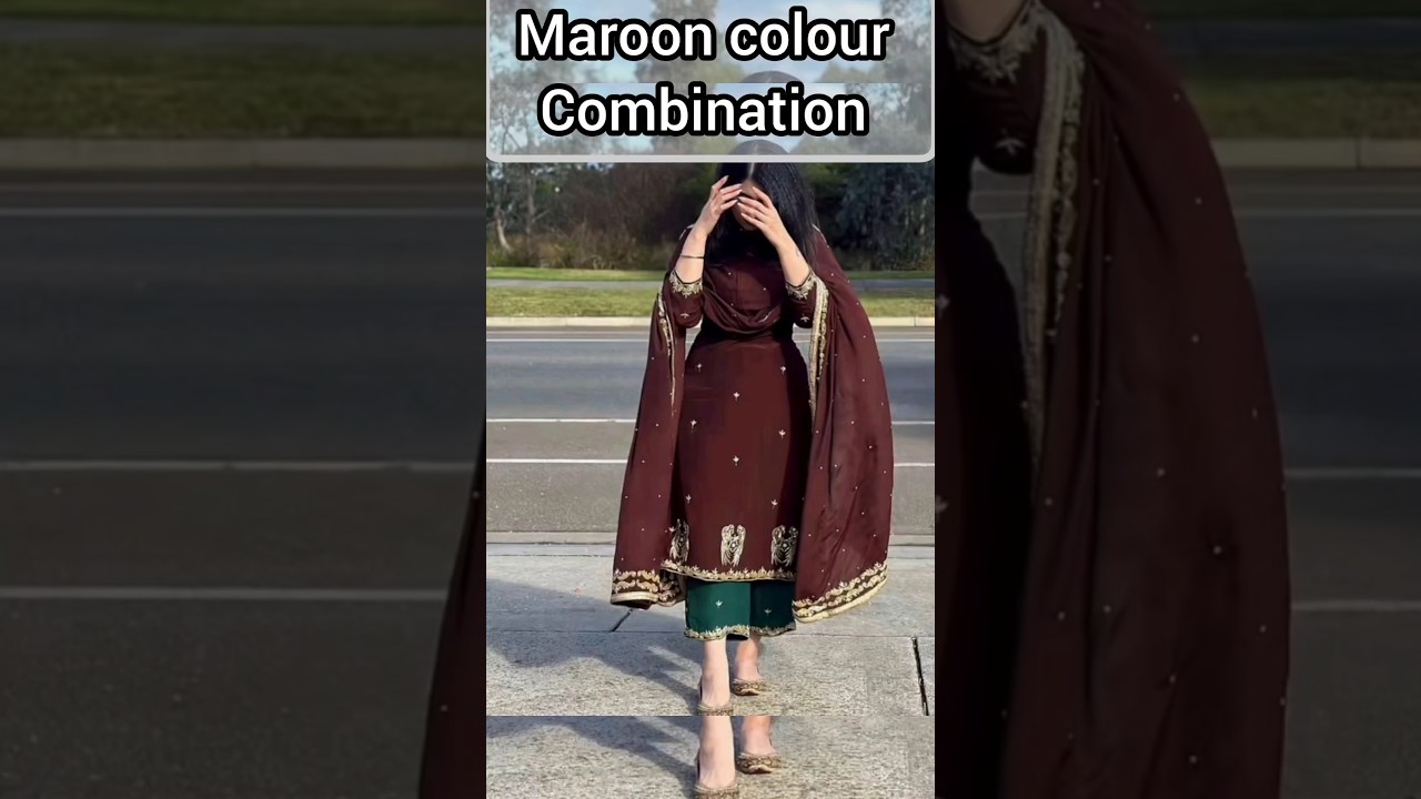 trending maroon colour combination 