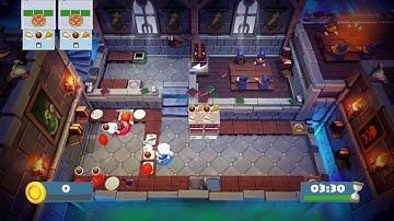 ❸-① Overcooked 2 Level 3-1, 1944, unlocks Kevin 4, 2players, ⭐️⭐️⭐️