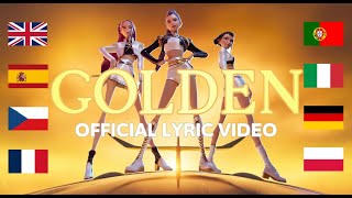 Golden Official Lyric Video| KPop Demon Hunters | English,Spanish,Czech,French,Italian,Polish,German