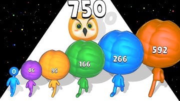 BIG BRAIN RUN - Level Up Big Head Satisfying ASMR (2048 Runner) New Game