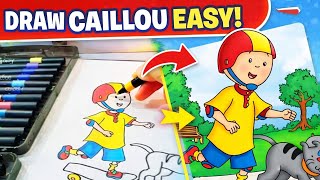 Caillou Easy Cartoon Drawing Tutorial
