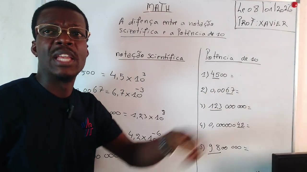 A diferença entre a notação scientífica e potência de 10.