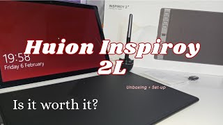HUION INSPIROY 2L (h1061p) Unboxing, Set-up and Review 