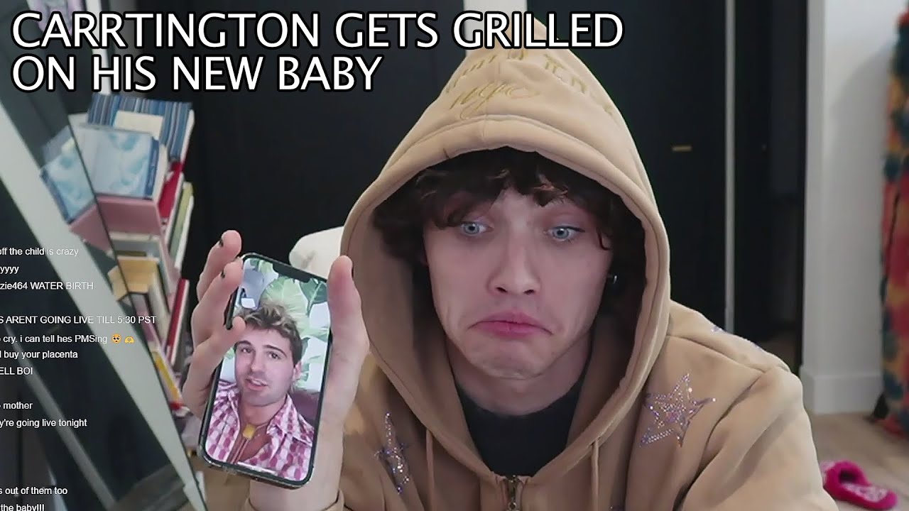 Carrington Gets Grilled on his New Baby