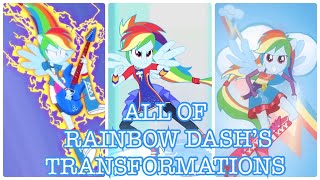 My Little Pony: Equestria Girls | All of Rainbow Dash’s Transformations 🌈