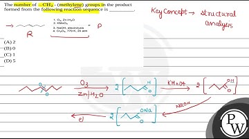 The number of \(-\mathrm{CH}_2\) - (methylene) groups in the product formed from the following r....