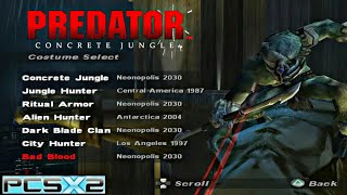 All Costume Predator Concrete  Jungle  PS2 Emulator screenshot 2