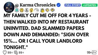 My Family Erased Me For Four Years — Then Walked Into My Restaurant. Dad Demanded 15%...
